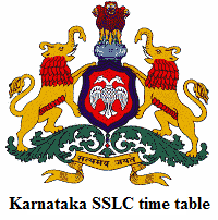 KSEEB Karnataka Board SSLC / 10th Time Table 2015
