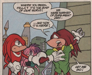 Knuckles and Julie-Su In Sonic X form by ShineTheEchidna07 on