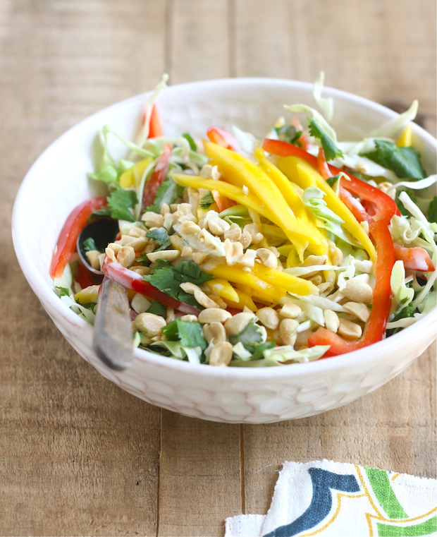 mango slaw with coconut lime dressing