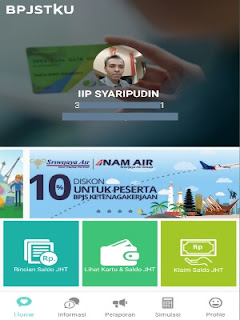 Menu utama aplikasi BPJSTKU Menu utama aplikasi BPJSTKU