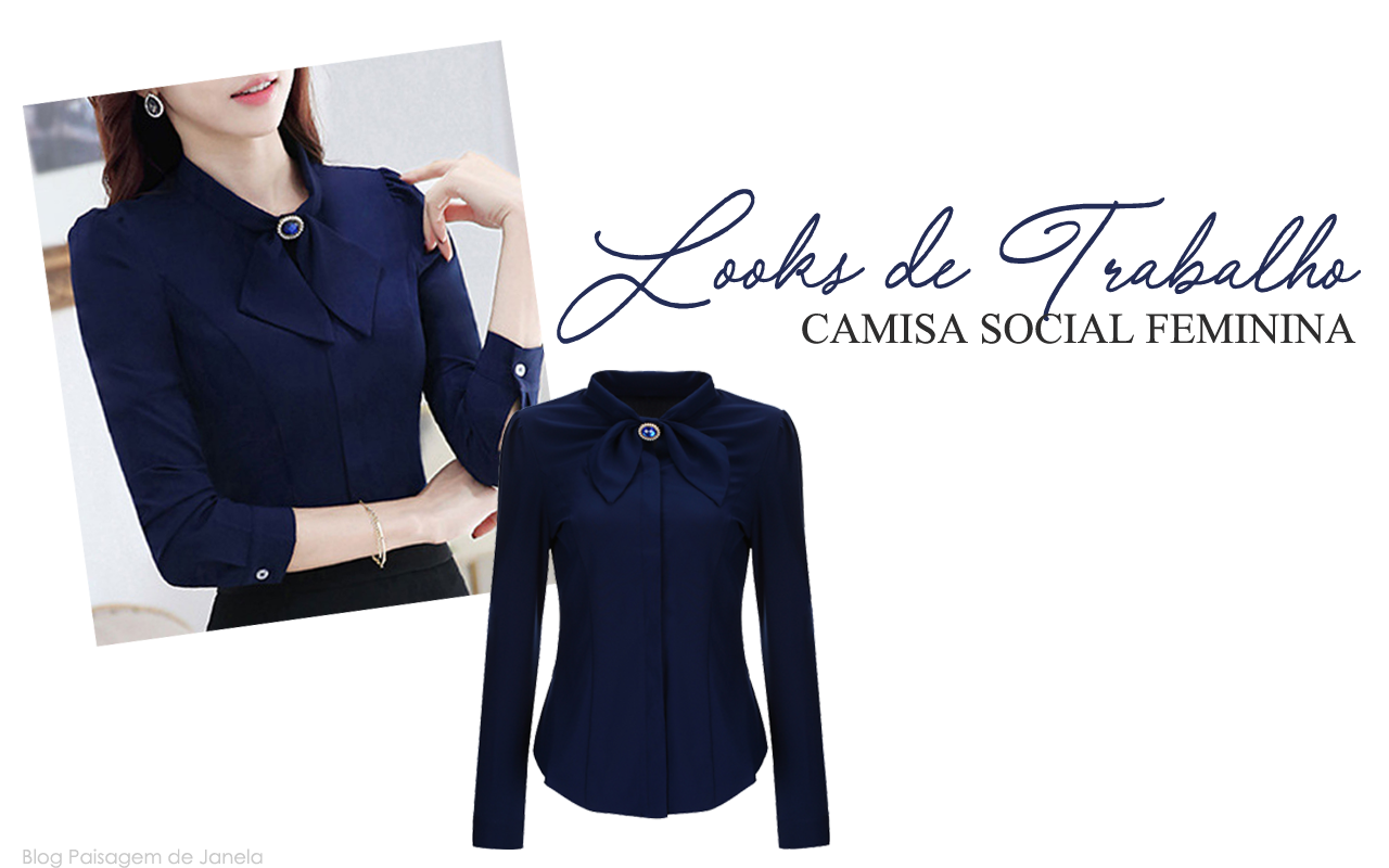 camisa social feminina para trabalho