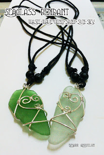 seaglass, couple pendant, malaysia