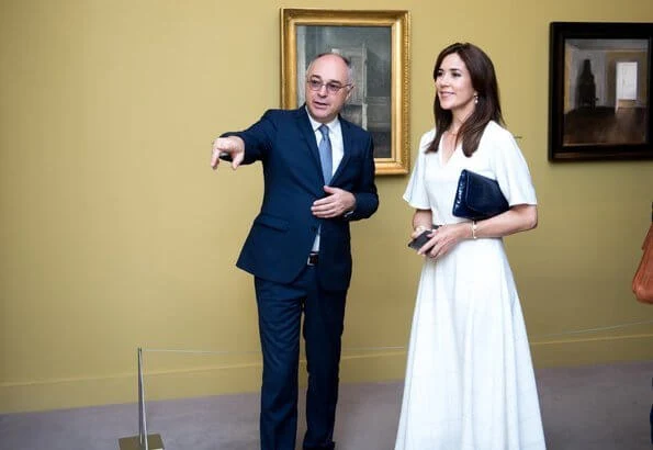 Crown Princess Mary visited Danish artist Sonja Ferlov Mancoba's exhibition at Pompidou Center together with Firsy Lady Brigitte Macron