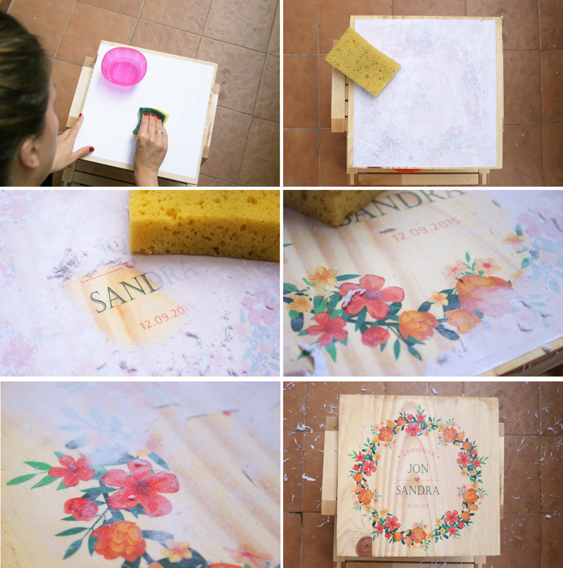 Decorar en familia: Diy madera personalizada con gel transfer4
