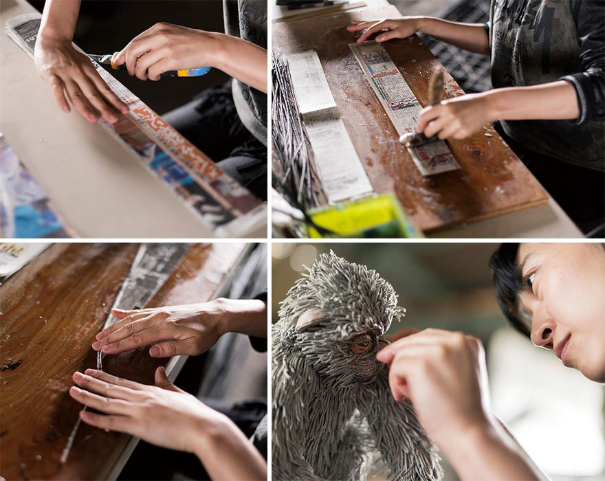 Japanese Artist Tightly Rolls Newspaper To Create Incredibly Realistic Animal Sculptures (11 Pics) Japanese Artist Tightly Rolls Newspaper To Create Incredibly Realistic Animal Sculptures (11 Pics)