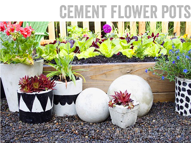 alisaburke: cement flower pots