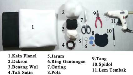 Cara Membuat Gantungan Kunci Dari Kain Flanel Bentuk Binatang Imut