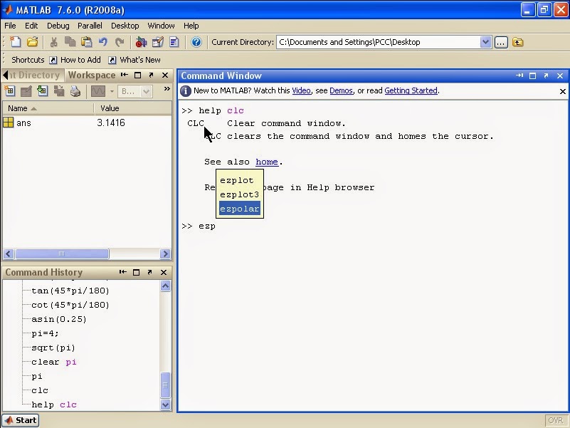 Product Design Engineering: MATLAB Tutorial - MATLAB Matrix main ...