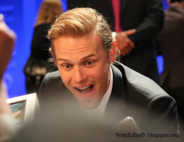 PaleyFest 2015: Outlander Sam Heughan smiling for someone's camera