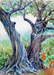 olive trees watercolor tree painting roots trunk root paintings bark watercolour meaningful inspiration paint texture artsy oil tattoos landscape into