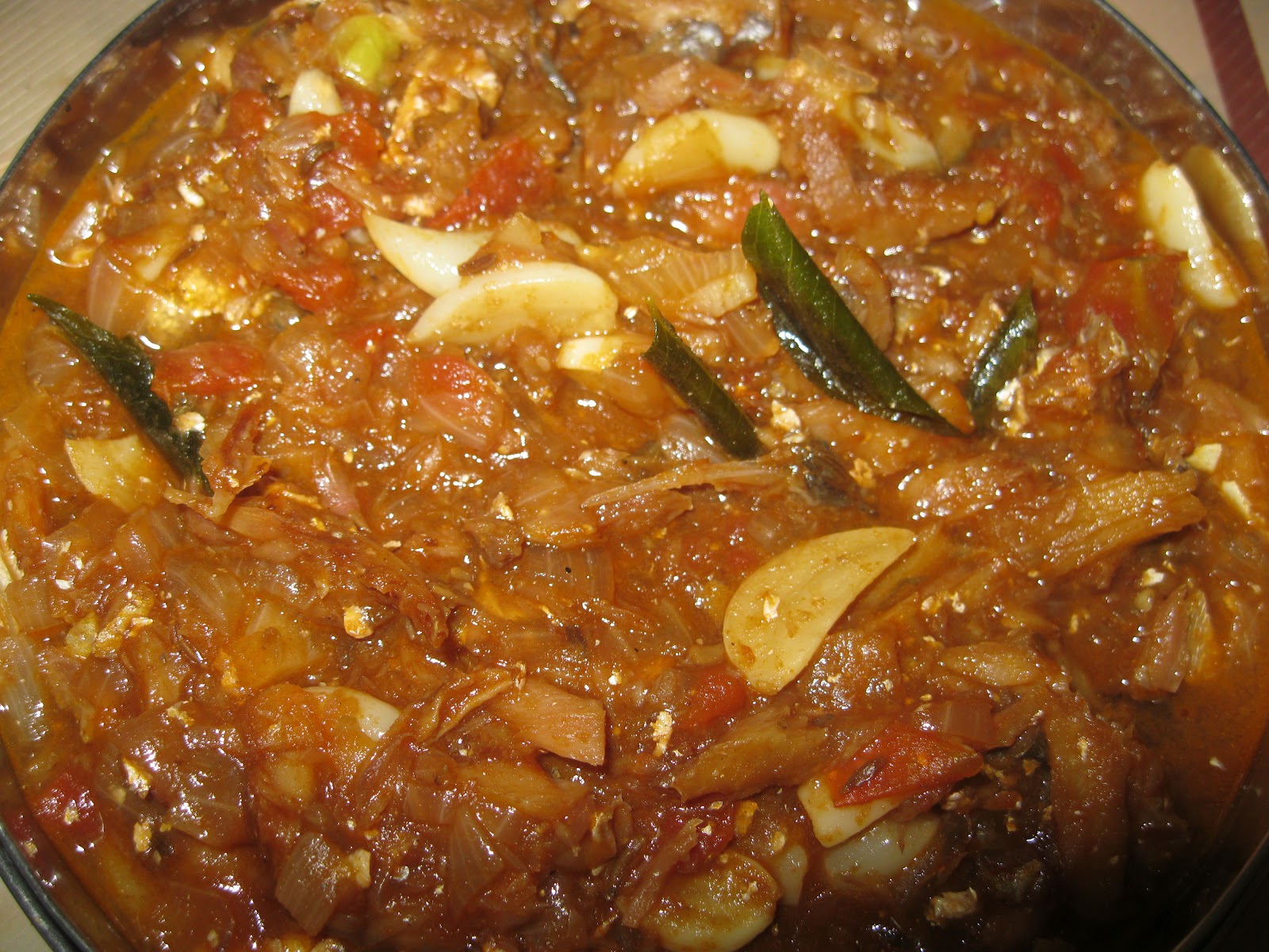 Amrita's kitchen Chettinad Dry fish gravy (Karuvadu thokku)