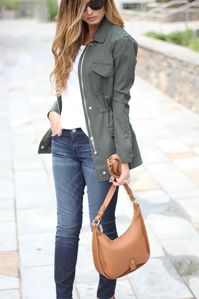 Megan Runion // For All Things Lovely: Army Green Jacket + GiGi NY Bag