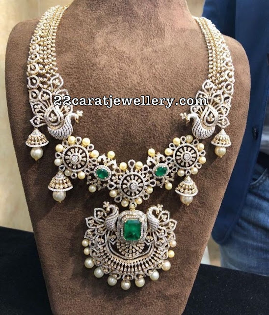 Jhumka Design Diamond Peacock Set Jhumka Design Diamond Peacock Set