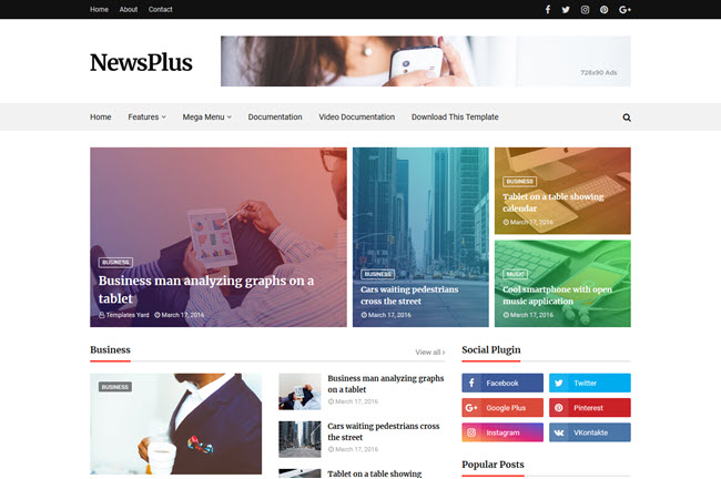 Newsplus – Responsive Magazine Blogger Template Newsplus – Responsive Magazine Blogger Template