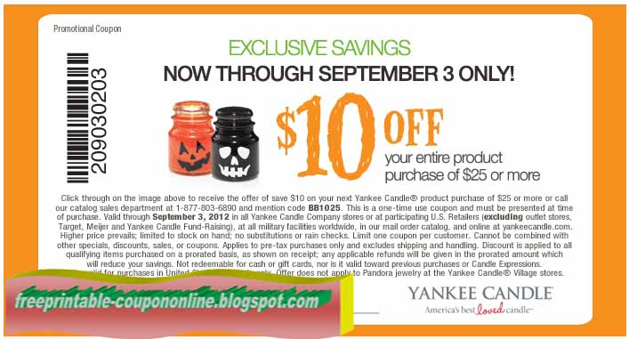 Yankee candle coupon codes