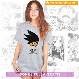 Jual Baju Kaos OVERWATCH Tracer Pew Pew Cavalry's Here Jual Baju Kaos OVERWATCH Tracer Pew Pew Cavalry's Here
