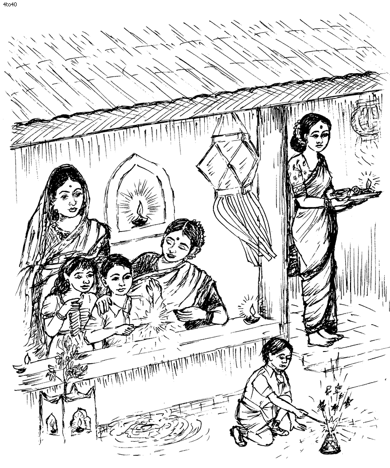 Diwali drawing Diwali drawing