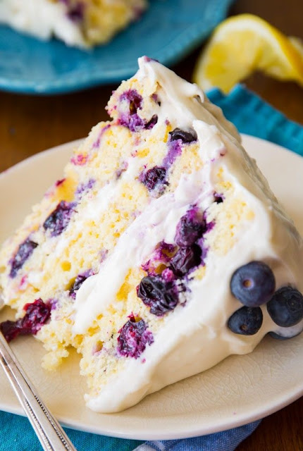 Lemon Blueberry Layer Cake Recipe | Sahara's Cooking