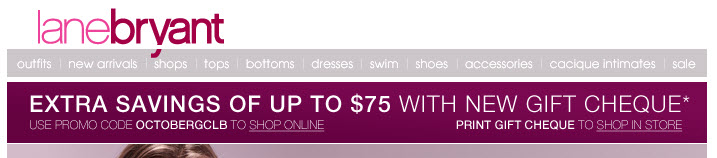 Click To View This Oct 7 2017 Lane Bryant Email Rendered In Hotmail