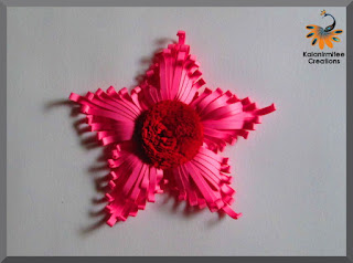 kalanirmitee: paper quilling- quilling ideas- quilled flower-quilled majestic flower- quilled project- quilled comb technique-quilled tutorial- 3D quiiling