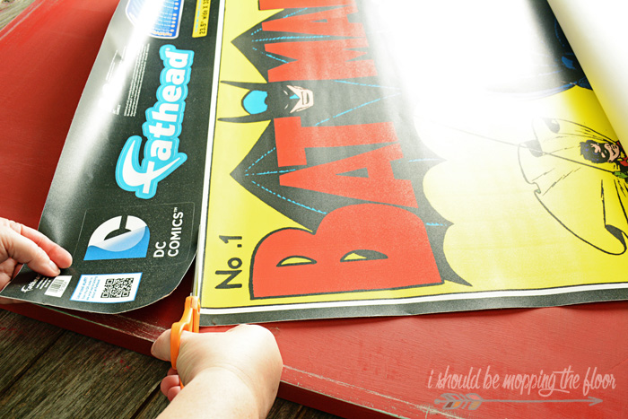 Kids' Reading Corner and DIY Canvas Artwork | Sweet space for the kiddos to escape to...this post includes a tutorial on making the Batman canvas, too.