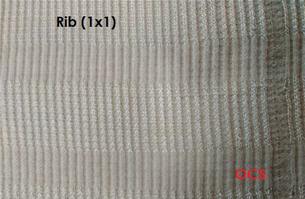 Knitted rib fabric