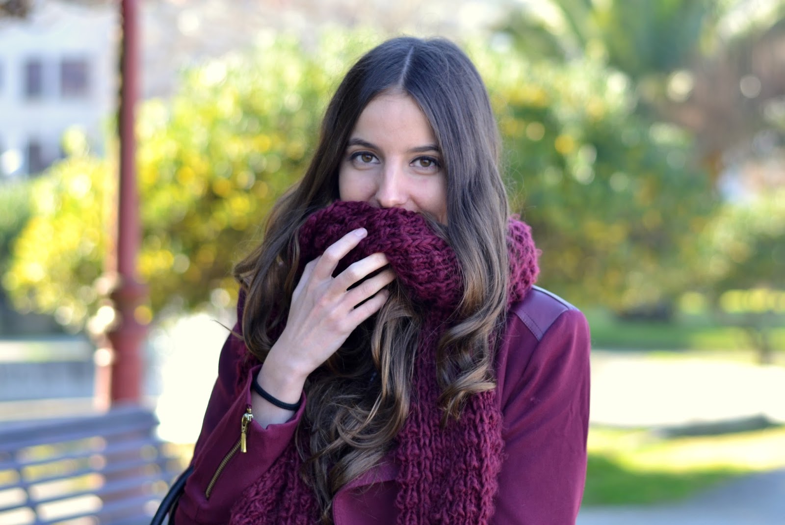 burgundy scarf 