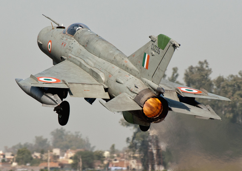 Indian MiG21 Fighter Jet Crashes in Rajasthan Bharat Military Review