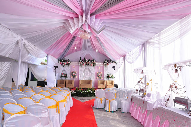 Tenda pernikahan Pink VIP