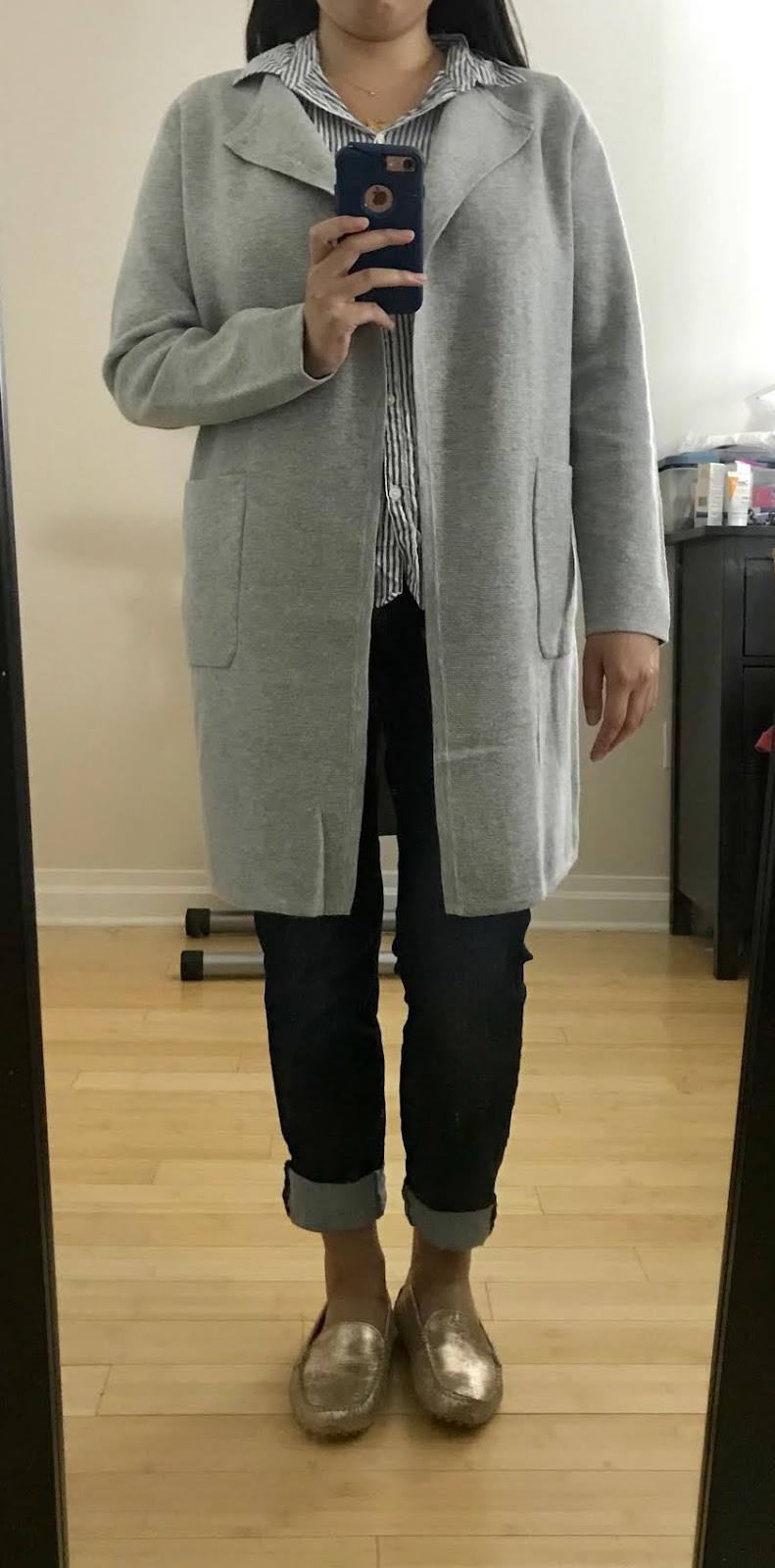 j crew duster cardigan