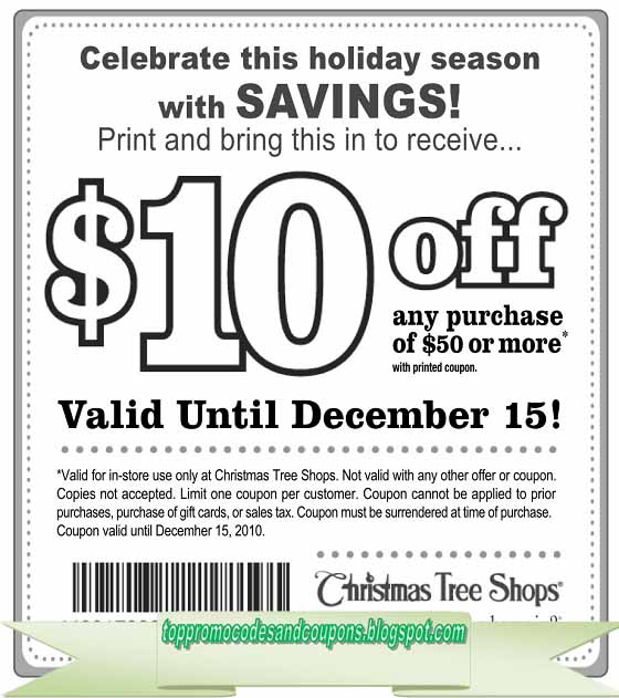 Printable Christmas Tree Shop Coupons Printable Christmas Tree Shop Coupons
