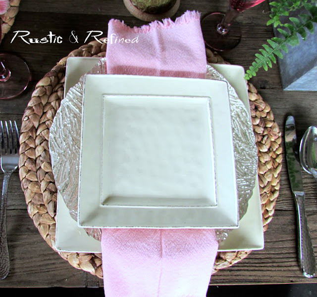 Spring Tablescape using fresh colors and rustic decor
