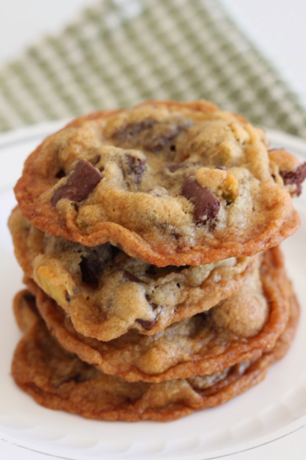 Dark Chocolate, Pistachio and Smoked Sea Salt Cookies