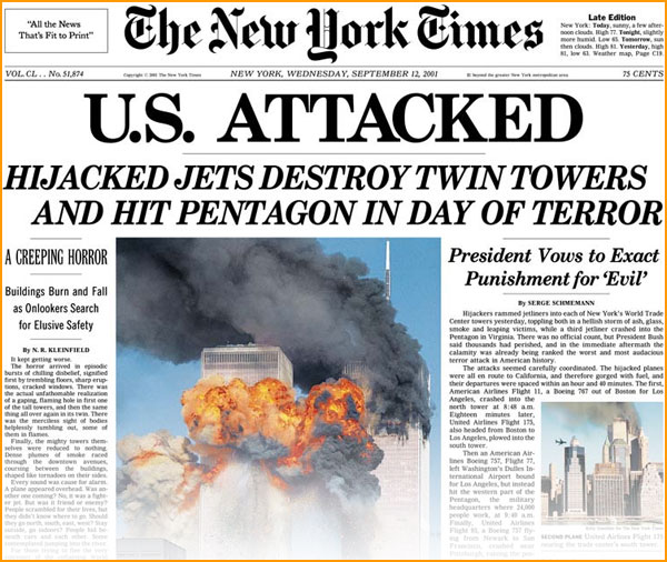 Image result for new york times 9/11