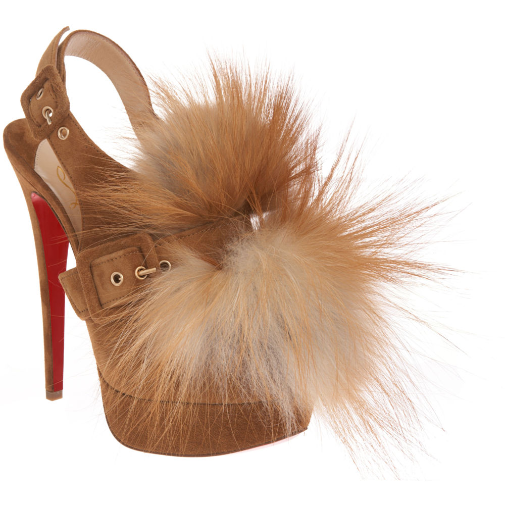 Perception & Co. Sassy Stylish Shoe Christian Louboutin Splash Fur