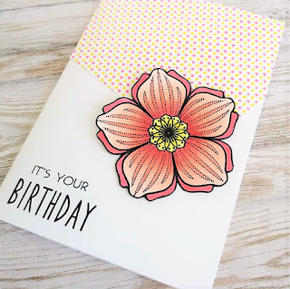 Birthday card with Create A Smile stamps