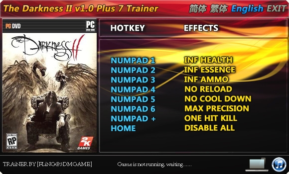 the darkness ii pc cheats