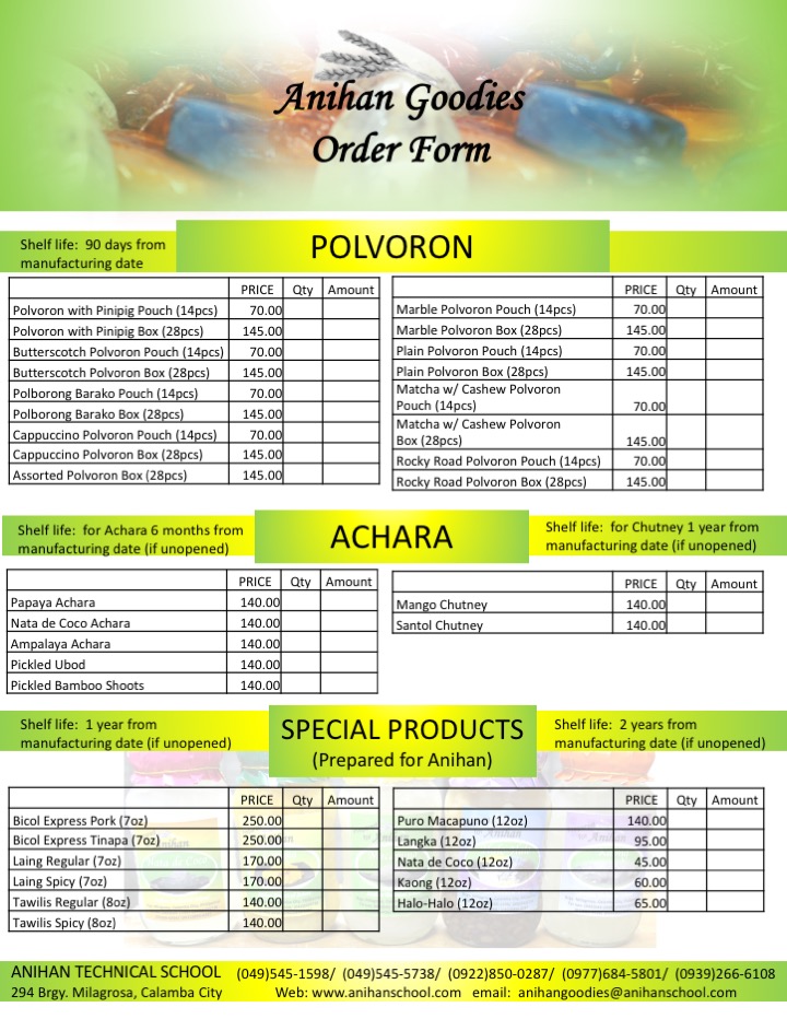 anihan technical school anihan goodies and christmas packages 2017 anihan goodies order form 2017 page 2 left click to enlarge image right click to save image
