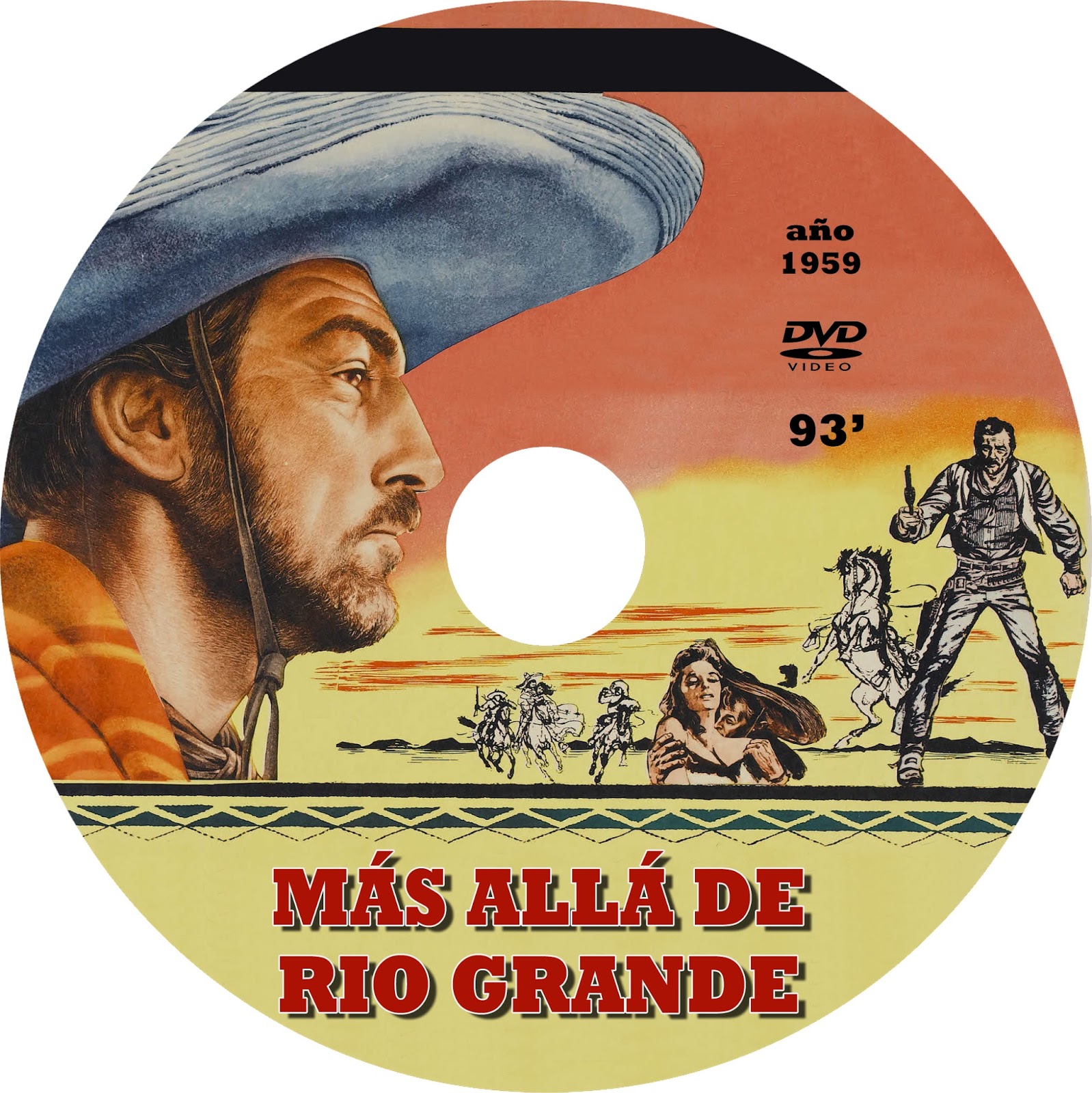 Caratulas de películas DVD para cajas CD Más allá de Rio Grande [1959]