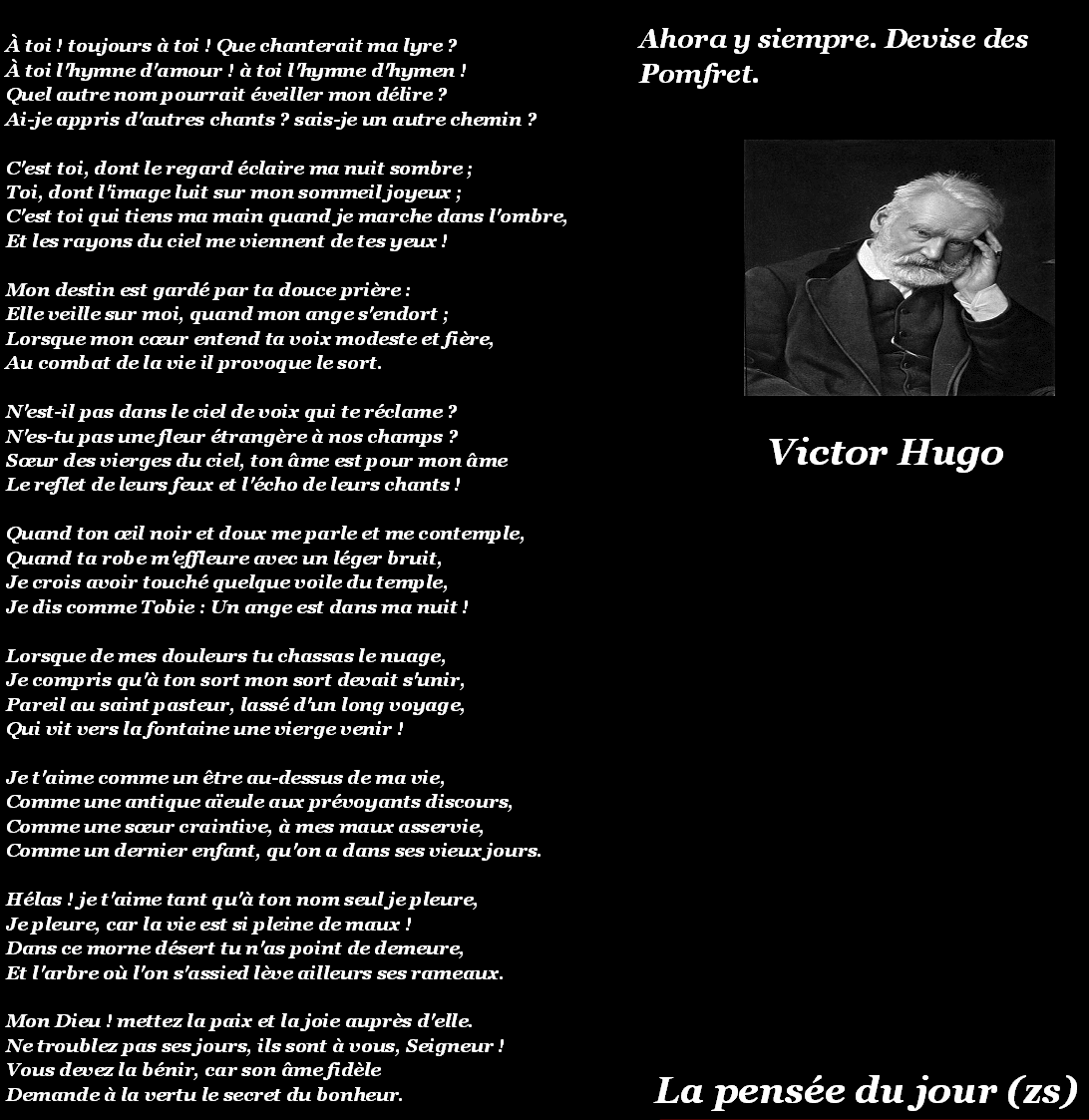 ENCORE A TOI (Victor Hugo)