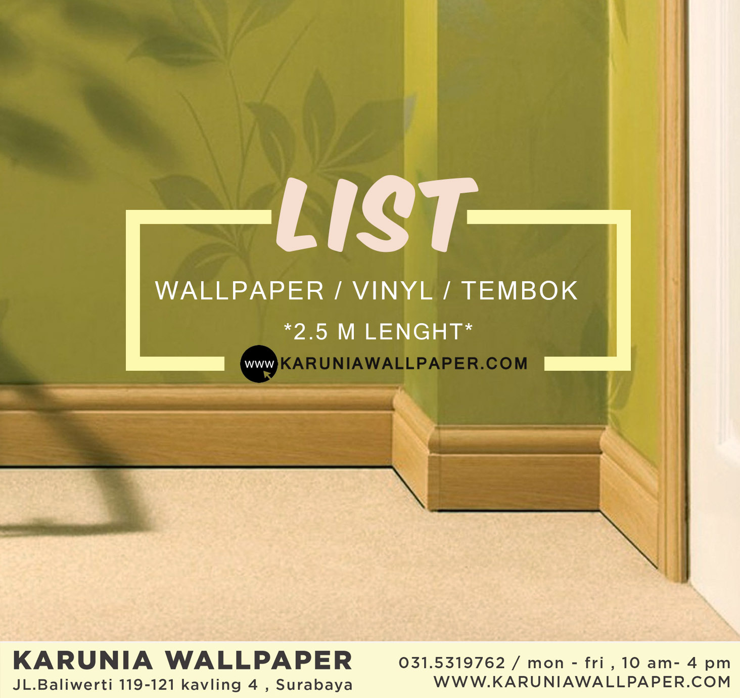 jual skirting list wallpaper surabaya
