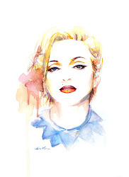watercolor madonna pop portraits portrait celebrity painting paintings icon easy vogue monroe marilyn watercolors icons illustration illustrations aquarel por forward