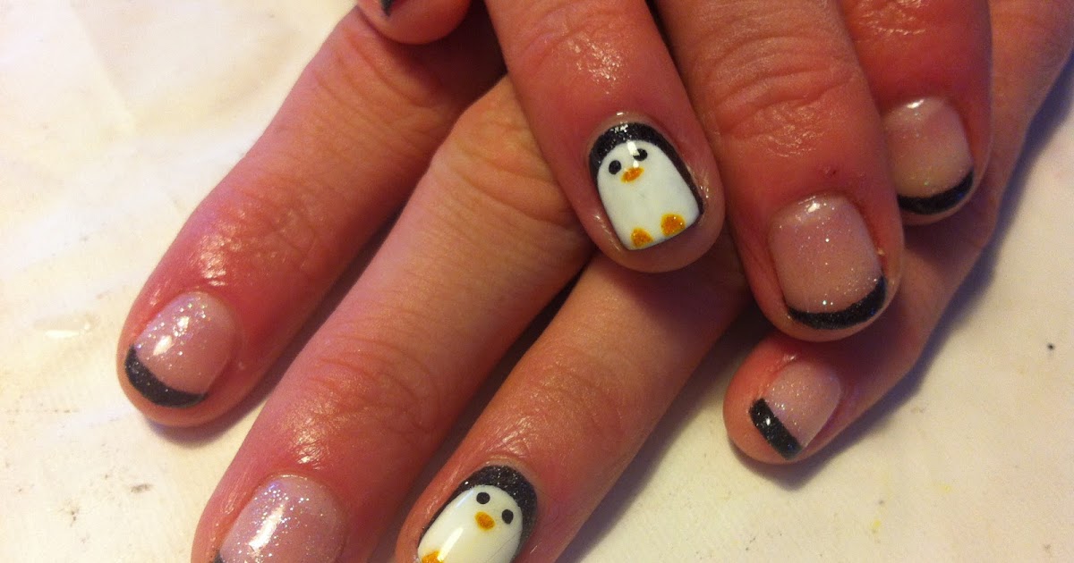 Brush up and Polish up!: CND Shellac Nail Art - P-p-p-penguins