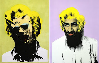 Monsters and Marilyns - Letherface, O Massacre da Serra Elétrica / Osama Bin Laden, por Jesse Lenz Monsters and Marilyns - Letherface, O Massacre da Serra Elétrica / Osama Bin Laden