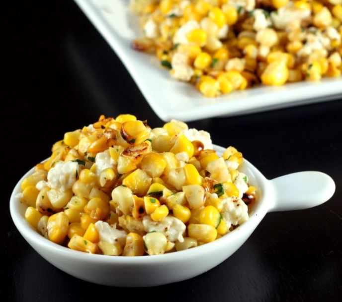 Online Recipes Simple Grilled Corn Salad with Cotija Cheese