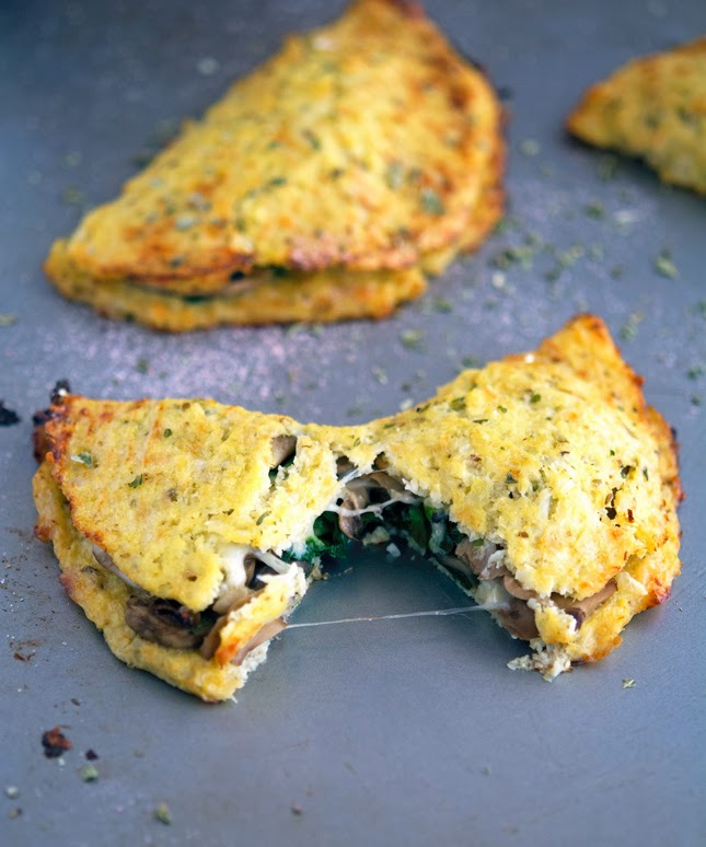 The Iron You: Cheese Mushroom and Spinach Cauliflower Crust Calzone The Iron You: Cheese Mushroom and Spinach Cauliflower Crust Calzone