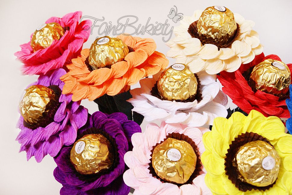 Słodkie kwiaty Ferrero Rocher