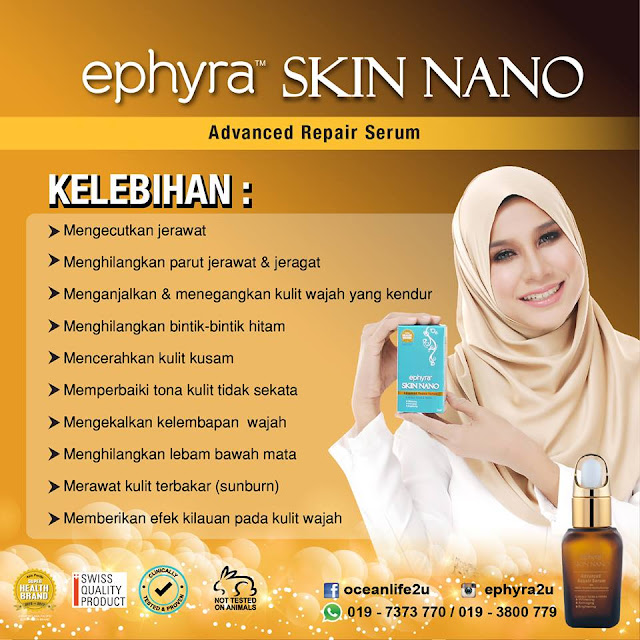 Ephyra Skin Nano Advanced Repair Serum Bantu Pudarkan Parut