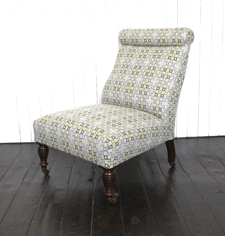 Mick Sheridan Upholstery Victorian BolsterBack Chair in Welsh Wool