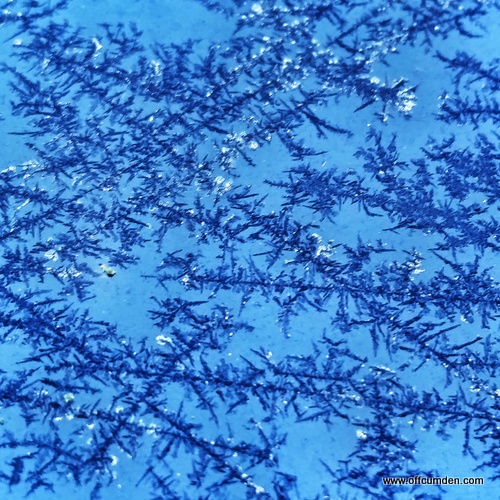 Frost in snowflake pattern